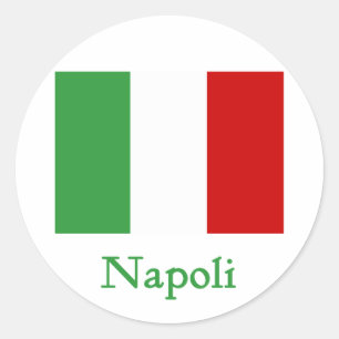 Napoli Italian Flag Classic Round Sticker