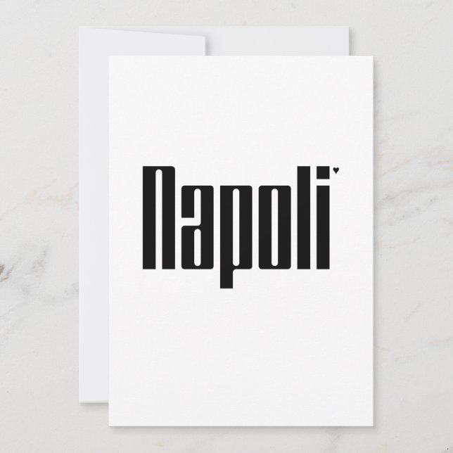 Napoli - minimalistic typography card (Front)