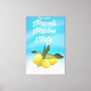 Napoli, Naples, Italy Lemons vintage travel poster Canvas Print