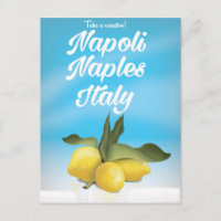 Napoli, Naples, Italy Lemons vintage travel poster
