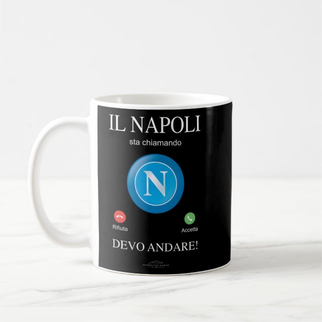 Napoli Soccer Team Is Calling Phone Call Screen Te Coffee Mug (Left)