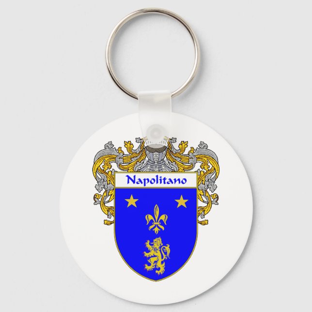Napolitano Coat of Arms (Mantled) Key Ring (Front)