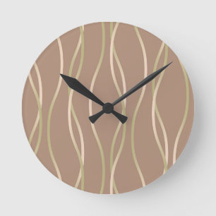 Napolitano Macchiato Pistachio Ribbons. Round Clock