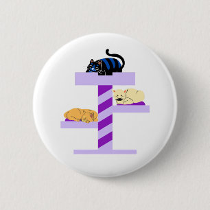 Napping Cat 6 Cm Round Badge