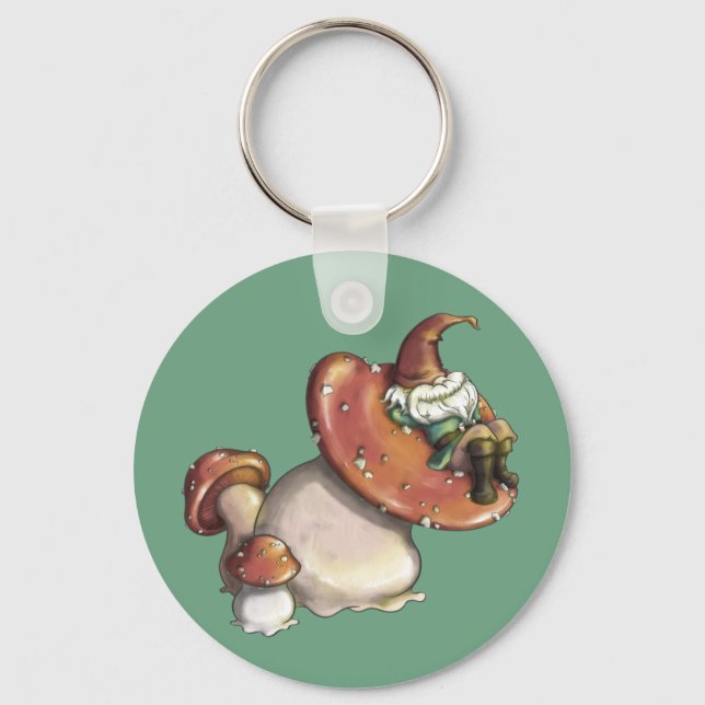 Napping Gnome Key Ring (Front)
