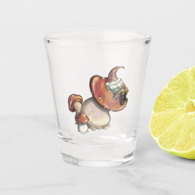 Napping Gnome Shot Glass (Front)