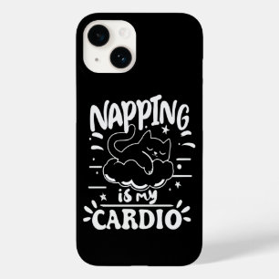 Napping Is My Cardio Simple Funny Cat Design Case-Mate iPhone 14 Case