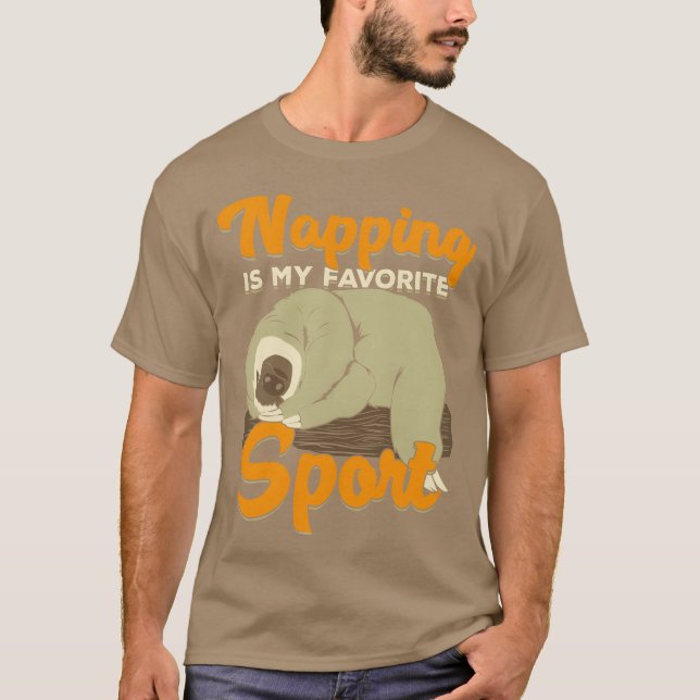 Napping Is My Favourite Sport gift T-Shirt (Front)