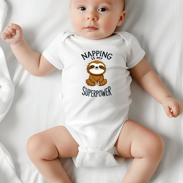 Napping is My Superpower Baby Bodysuit (Creator Uploaded)