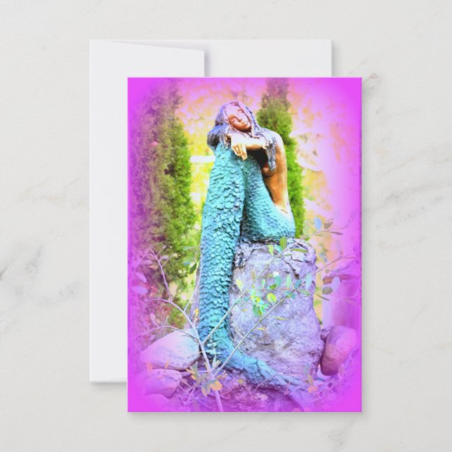napping mermaid invitation card (Front)