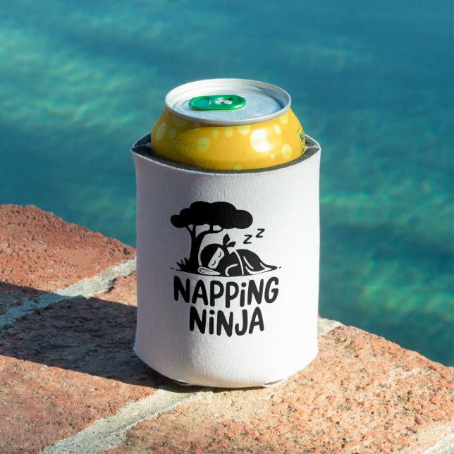 Napping Ninja - Cute Sleepy Ninja Art Funny Sleep Can Cooler (In Situ Pool)
