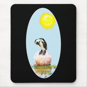 Napping Penguin in the Sun Mouse Pad