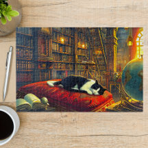 Napping Scholar Cat Mum Gift 1000 Piece       