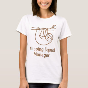 Napping Squad Manager T-Shirt - Funny Sloth Sleep 