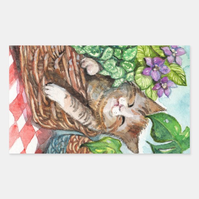 Napping Therapy Rectangular Sticker (Front)