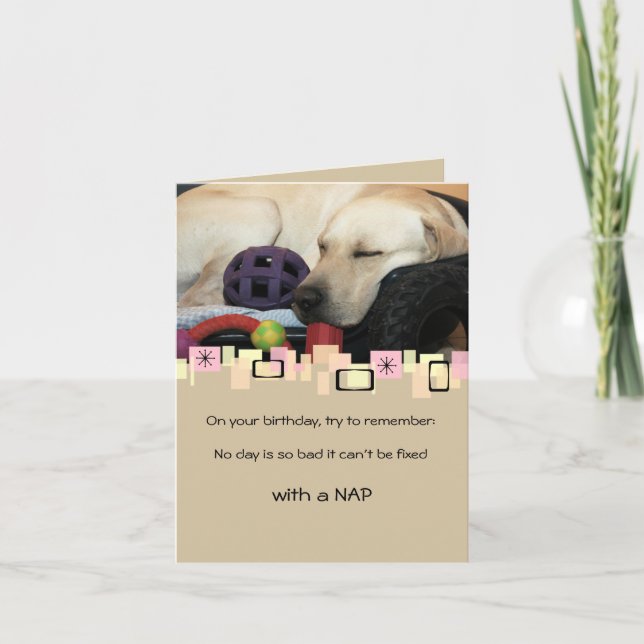 Napping Yellow Labrador Retriever All Occasion Card (Front)