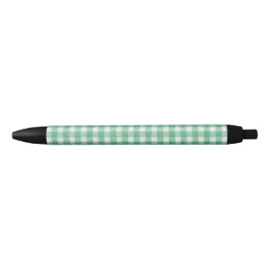 Nappy Mint Green Gingham Black Ink Pen