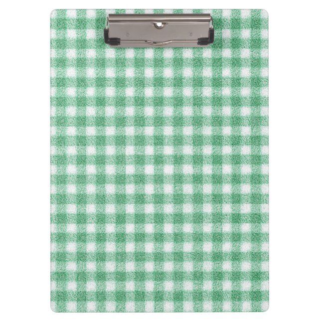 Nappy Mint Green Gingham  Clipboard (Front)