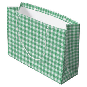 Nappy Mint Green Gingham Large Gift Bag