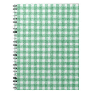 Nappy Mint Green Gingham Notebook