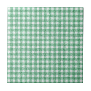 Nappy Mint Green Gingham Tile