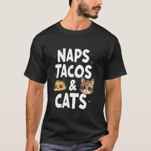 Naps Tacos And Cats Cinco De Mayo Dog Lover Taco T-Shirt