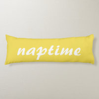 Naptime Cursive Yellow and White Funny Humourous
