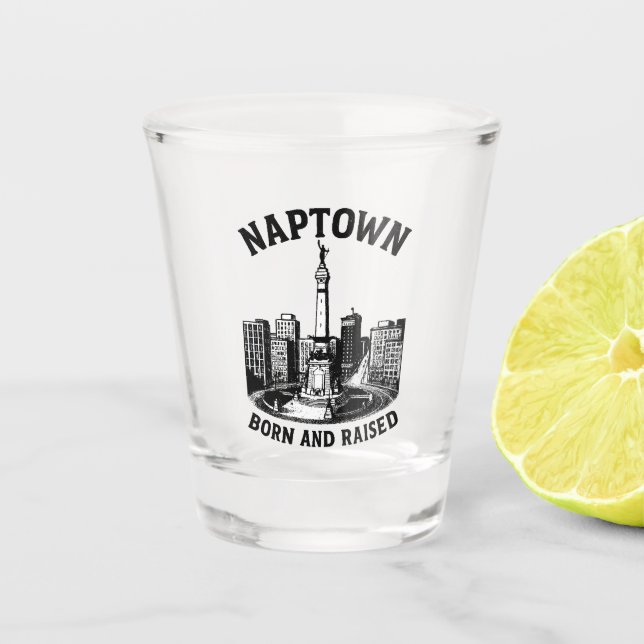 Naptown Indianapolis Indiana Glassware Shot Glass (Front)