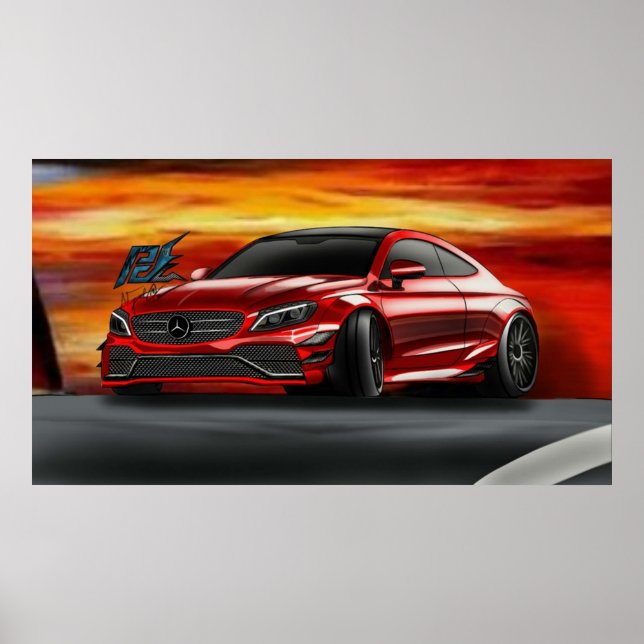 naquash design mercedes amg c63 s coupe poster (Front)