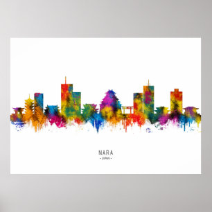 Nara Japan Skyline Poster