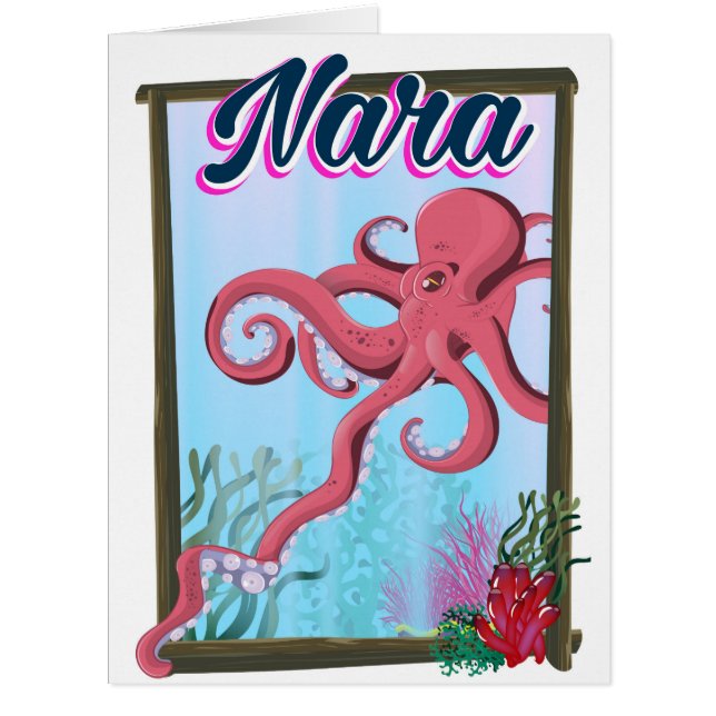 Nara Japan Squid travel poster (Front)
