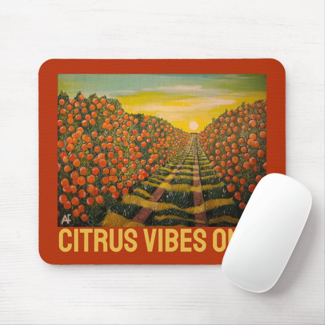 Naranjas de Valencia Painting by Alfred Fox Mouse Pad (With Mouse)