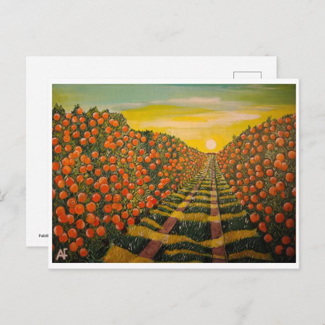 Naranjas de Valencia Painting by Alfred Fox Postcard (Front/Back)