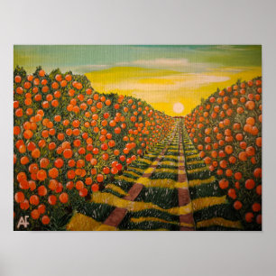 Naranjas de Valencia Painting by Alfred Fox Poster