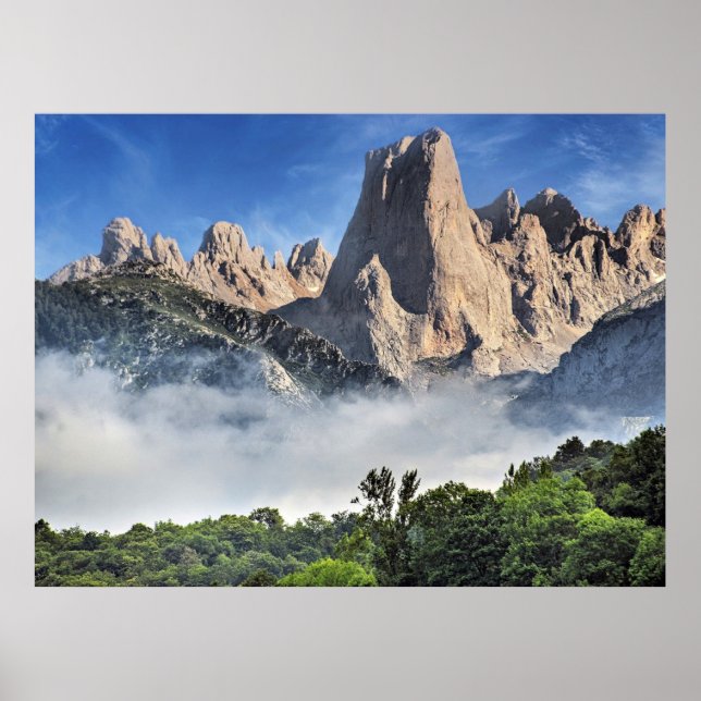Naranjo de Bulnes, Limestone Park, Spain Poster (Front)