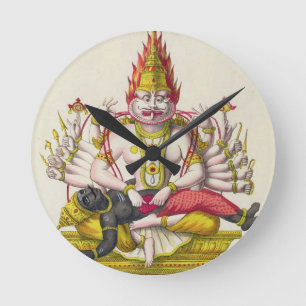 Narasimha, engraved by de Marlet (colour litho) Round Clock