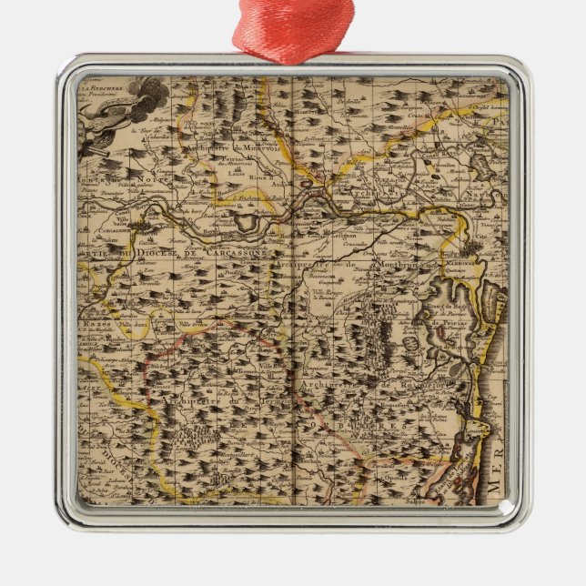 Narbonne France Metal Tree Decoration (Front)