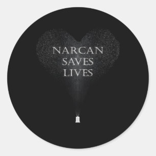 Narcan Saves Opioid Crisis Epidemic Addiction Reco Classic Round Sticker