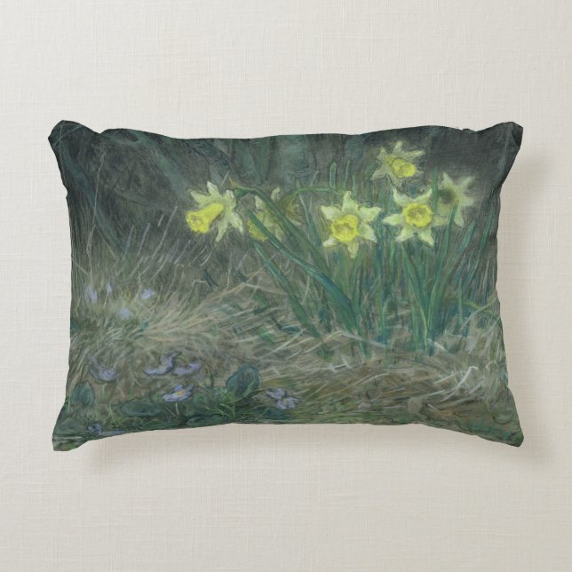 Narcissi and Violets, c.1867 Decorative Cushion (Front)