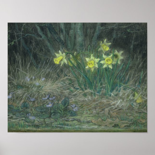 Narcissi and Violets, c.1867 Poster (Front)
