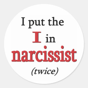 Narcissist Classic Round Sticker