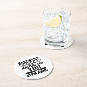Narcissist Survivor    Round Paper Coaster