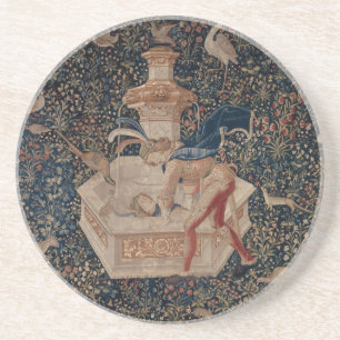Narcissus at the Well, Mediaeval Tapestry Coaster