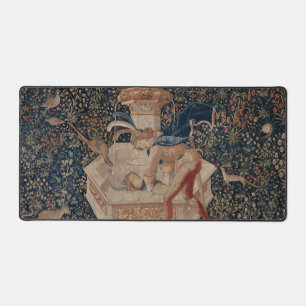 Narcissus at the Well, Mediaeval Tapestry Desk Mat