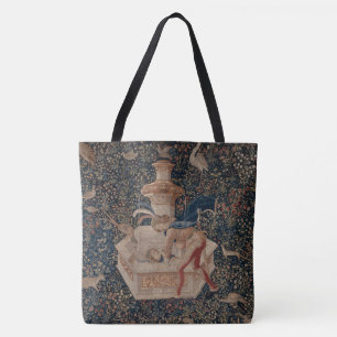 Narcissus at the Well, Mediaeval Tapestry Tote Bag