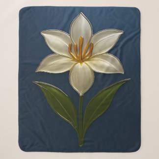 Narcissus Blume - Modern botanical art Sherpa Blanket