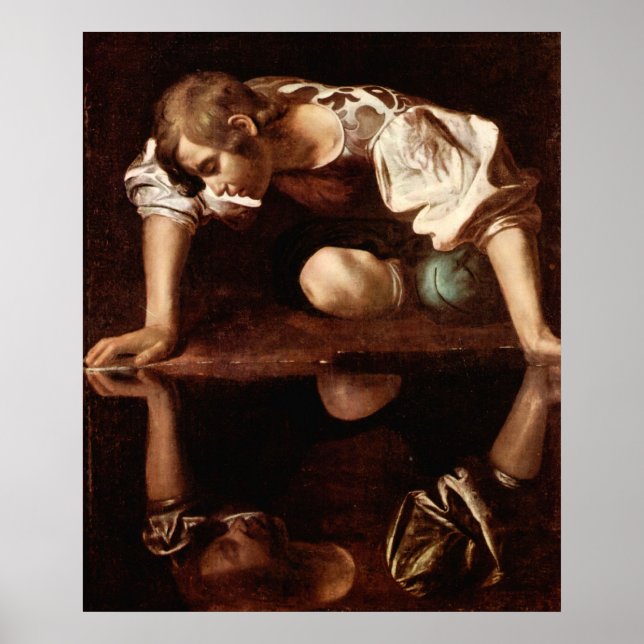 Narcissus by Caravaggio Poster (Front)