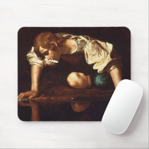 Narcissus by Michelangelo Merisi da Caravaggio Mouse Pad