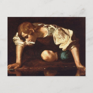 Narcissus by Michelangelo Merisi da Caravaggio Postcard