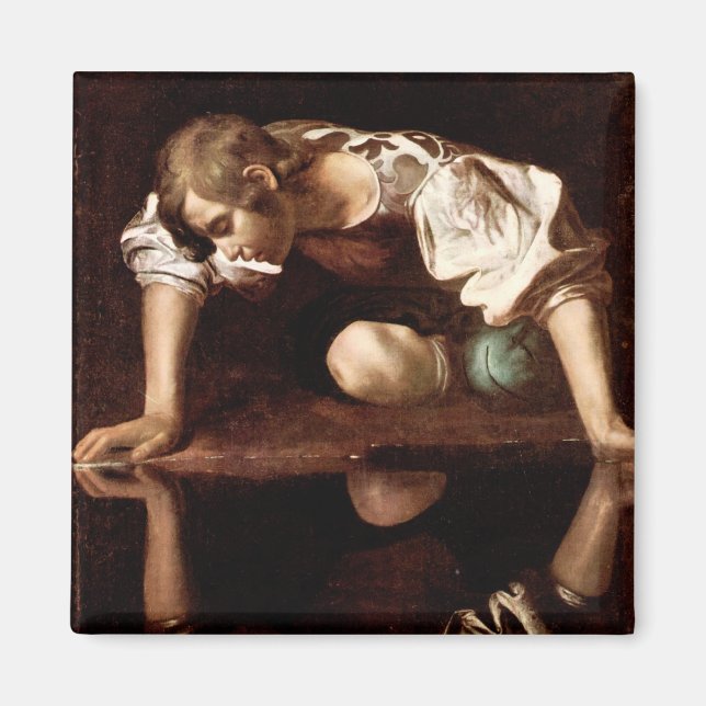Narcissus, Caravaggio Magnet (Front)